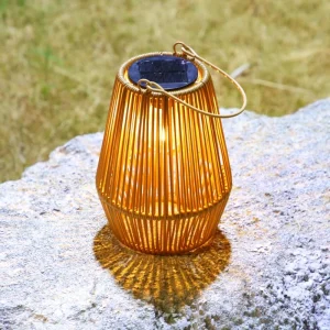 Waterproof IP65 LED Outdoor Rechargeable Rattan Solar Light Woven Plastic Portable Camping Hanging Lamp