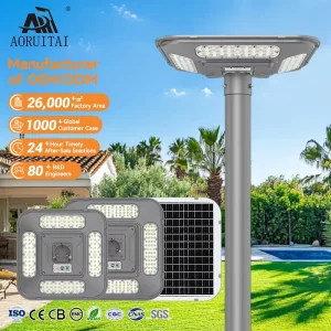 Waterproof IP65 Outdoor Lighting SMD 120W 200W Galvanized Steel Plate LED Solar Garden Light