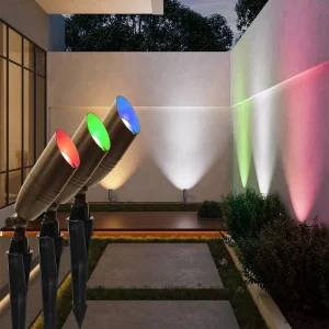 Waterproof IP65 RGBW LED Brass Garden Spike Light for Landscape