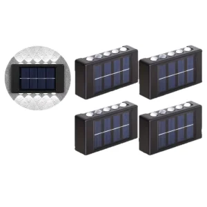 Waterproof IP65 Solar LED Wall Lights for Outdoor Gardens & Villa Facades Landscape Accent & Wall Wash Lighting
