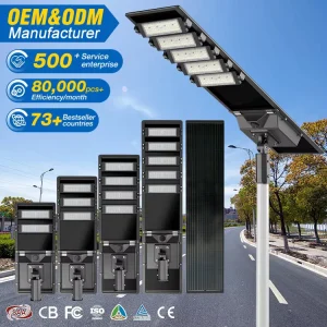 Waterproof IP66 Outdoor Aluminum SMD 100W 150W 200W 250W Integrated All in One LED Solar Street Light