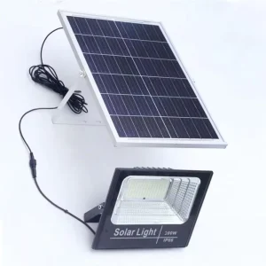 Waterproof IP67 Rated Solar LED Flood Light with 5730SMD Chip 6000K Daylight Lithium Battery for Garden and Road Use