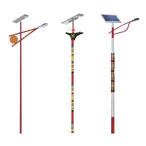 Waterproof IP68 AC Powered High Post Street Landscape Lamp Road Park Decorative Metal Led Outside Stand Antique Pole Lights