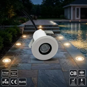 Waterproof IP68 Outdoor Stainless Steel Underground Underwater Buried LED Inground Light for Garden Pathway Landscape Projects