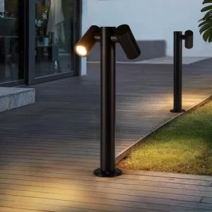 Waterproof LED Lawn Light 2*5W Aluminum Warm White IP65 Garden Pathway Bollard Light