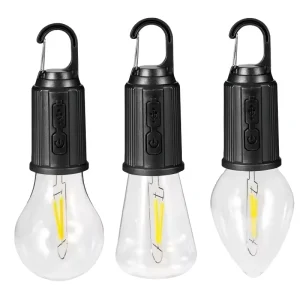 Waterproof LED Retro Camping Lamps Rechargeable 3 Mode Hanging Lantern for Hiking with USB Cable