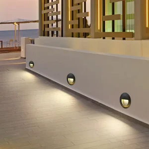 Waterproof LED Step Light Aluminum Base Box Embedded Floor Lamp Wall Light for Outdoor Corridors Staircases Gardens IP65 Rating
