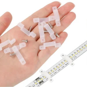 Waterproof LED Strip Light Silicone Plastic Lighting Accessories Anti-Shock Silicone Clip Connector for Fixing LED Strip Lights