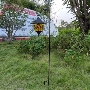 Waterproof LED Vintage Lantern Butterfly Solar Panel Lamp Outdoor Walkway Garden Fence Yard Patio Lights