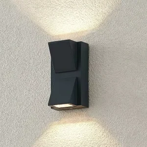 LED Square Aluminum Polycarbonate Waterproof Indoor Outdoor Wall Lamp for Garden, Modern Minimalist Design