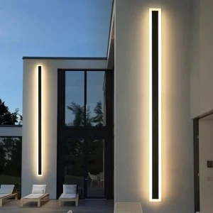 Waterproof Linear Long Strip LED Outdoor Wall Sconce for Garden, Hotel, and Villa