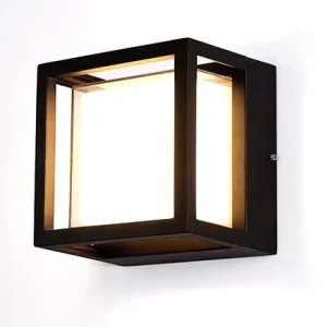 Waterproof Modern LED Wall Lamp Square Round Outdoor Decorative Light Fixture for Balcony Terrace Corridor
