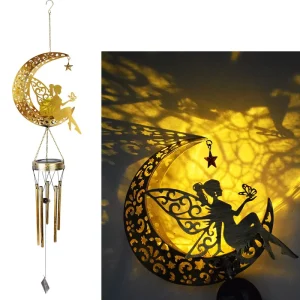 Waterproof Moon Night Solar Light Led Lights Outdoor Wind Chime Solar Garden Decoration