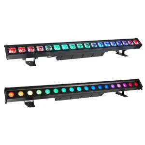 Waterproof Outdoor 18x10W LED Matrix Wall Washer Light, 4-in-1/6-in-1 RGBW, DMX512 Pixel
