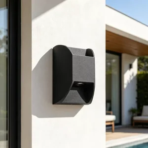 Waterproof Outdoor Double Headed Wall Lamp Up and Down Spotlight Unidirectional Bidirectional Lighting Flashy Silver Black Wall