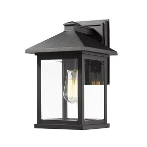 Waterproof Outdoor LED Wall Lamp with Aluminum Base and Polycarbonate Diffuser, Black