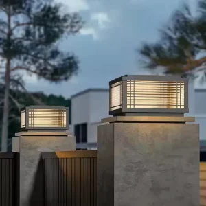 Waterproof Outdoor Post Lantern Garden Floor Fence Household Column Lamp LED Pillar Light 220V AC Pier Mounted