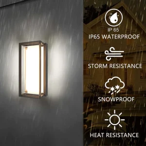 Waterproof Outdoor Wall Light 5CCT Tunable LED IP65 Smart Wireless App Control Fixture for Porch Patio Yard