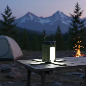 Waterproof Rechargeable LED Camping Lantern, 2000mAh Solar Charging, for Camping Hiking