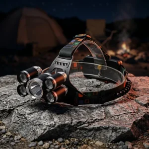 Waterproof Rechargeable LED Headlamp for Running, Fishing, Camping, and Hiking, Hands-Free Head Torch