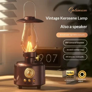 Waterproof Retro Portable Kerosene Lamp for 5.1 Speaker Desktop Outdoor Camping Light