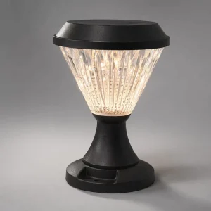 Waterproof Solar Garden Light IP6 Large Round Post Cap 2835SMD Remote Auto Solar Garden Path Lights Villa Gate Fence Lamp