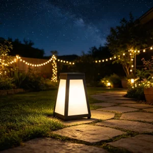 Waterproof Solar LED Umbrella Light Remote Dimmable Outdoor Patio Garden Decor Energy Saving Lamp