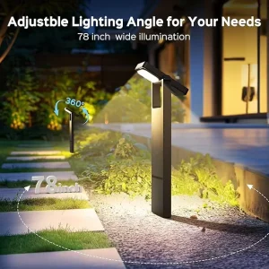 Waterproof Solar Powered Landscape Path LED Light for Garden Yard Backyard Lawn Patio