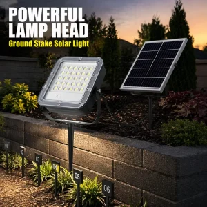 Waterproof Solar Spike Ground Light Output Battery Level Indicator Motion Sensor for Park Lawn Garden Landscape