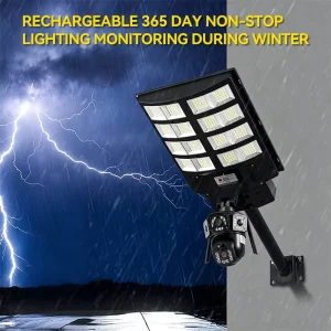 Waterproof Solar Street Lamp 4G Wireless Monitor Camera Human Follow Shot Intrusion Alarm Outdoor Garden Road Light ABS IP66