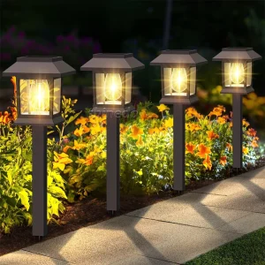 Waterproof Solar Tungsten Lawn Light Garden Landscape Filament Lamp Path Lawn Lights Solar Power Pathway Garden Lights Outdoor