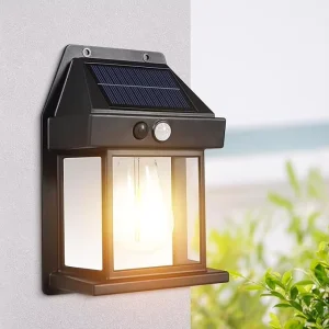 Waterproof Solar Wall Light with LED Light Source 5000K Daylight Wireless Control IP65 Rating for Garden