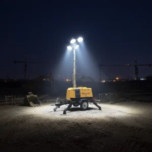 Waterproof Warning Foldable Signal Tower Light 4TN LED 48v LED Light Tower Battery Powered Low Voltage Illumination