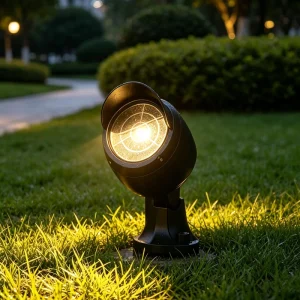 Weather Resistant Rotatable Head Led Garden Lamp Transparent Lens Ip65 Rated Aluminum Construction for Outdoor Lawn Flood Light