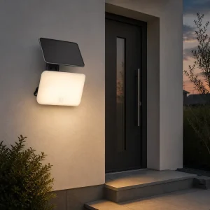 Weatherproof ABS+PC Solar Split LED Wall Lamp Human Body Induction Auto on Off Outdoor Backyard Garage Porch Light