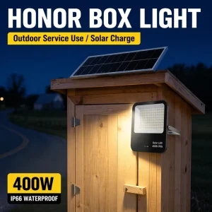 Weatherproof Anti Dust Solar Split LED Flood Light 400W Aluminum Glass SMD5054 30AH IP66 RoHS Certified Outdoor Lamp