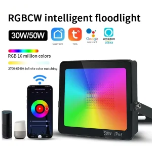 WiFi+ RGBCW Smart LED Flood Light with APP Control Color Changing Outdoor Garden Landscape Atmosphere Lamp