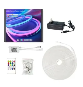 Wifi App Full Color Digital Programmable RGB Led Silicone Tube Neon Flex Strip Tube Light 24v Waterproof Ip67 6x12mm