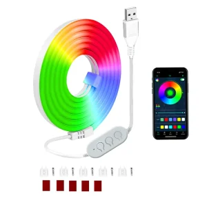 Wifi RGB LED Strip Light 24V 36W IP67 Silicone LED Channel Waterproof LED Neon Tube for 6 12mm Light Strip Led