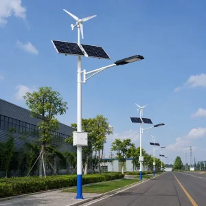 Wind Solar Hybrid LED Street Light 100W IP65 Waterproof All-in-One for Road and Parking Lot