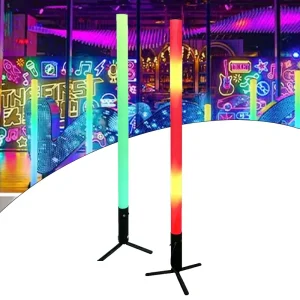 Wireless 1 Meter LED Tube Light Battery Pixel Control RGB Colorful 360 Degree Tube Light DJ Event Show Wedding Club Film Lights