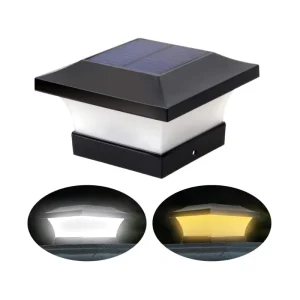 Wireless Outdoor Solar Pillar Light Solar Powered Gate Stone Pillar Lights