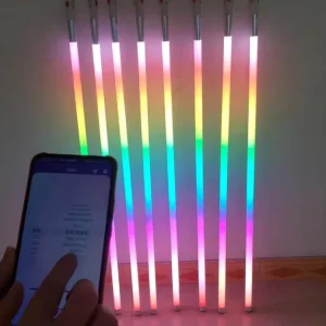 Wireless USB 2500 4500mAh Rechargeable Portable APP T8 1.2M 0.9m 0.6M 0.3M RGB IC LED Tubes with Remote Control Dance Club