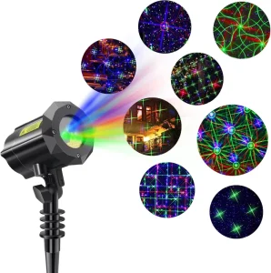 X-35P-B 8 Different Patterns in 1 Outdoor Garden Laser Lights Projector Treetop Outdoor Christmas Lights