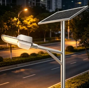 YH Series 80W/100W/120W/150W IP65 Solar Street Light 3400-10000lm 208-512Wh LiFePO4 Battery MPPT/PWM Control Outdoor Road Lamp