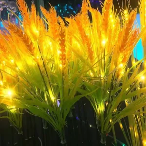 YN Outdoor IP65 Waterproof Solar Pathway Yard Decoration Luminous Lawn LED Reed Wheat Ear Rice Straw Lamp
