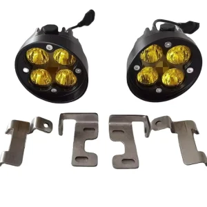 Yellow Amber Lens LED Wide Angle Flood Beam Car Fog Light Lamp for Toyota 4Runner Tacoma Tundra RAV4