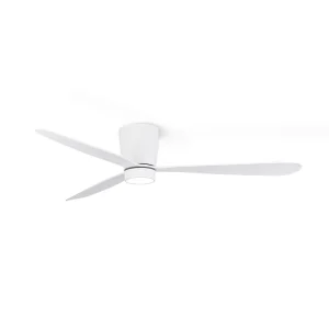 ZS-52-25007WH Nordic 52-Inch 220V LED Ceiling Fan with 3 ABS Blades, Remote Control, and Light